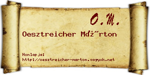 Oesztreicher Márton névjegykártya